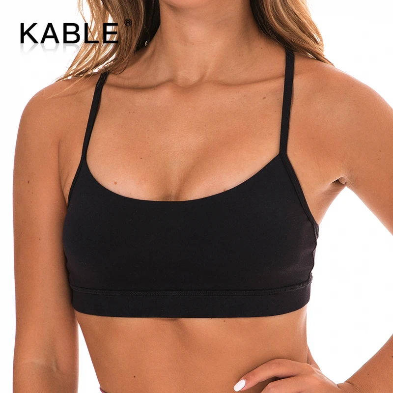 Athletic Wear Running Bra Beauty Back Y Cross Sports Bra Solid Color Ladies Sport Bra For Women