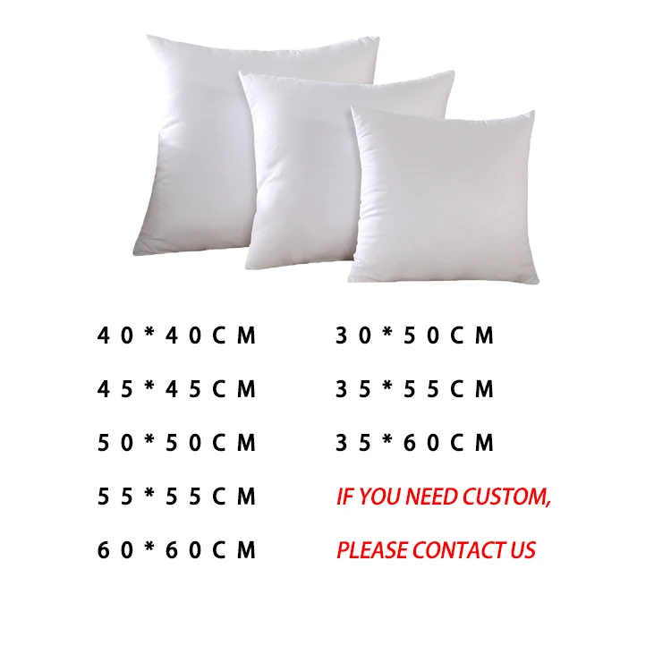 Wholesales square oblong Pp Cotton Polyester Non-woven Cushion Inner Stuffing Filling Throw Pillow Inserts