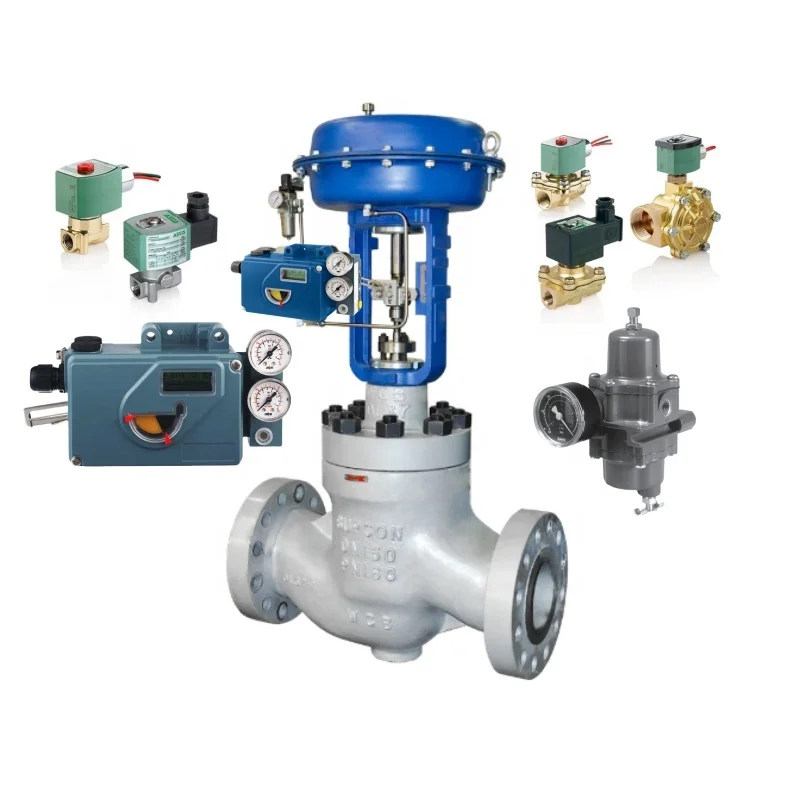 Stock supplier fisher 67C series regulators asco solenoid valve and foxboro SRD991 digital smart valve positioner