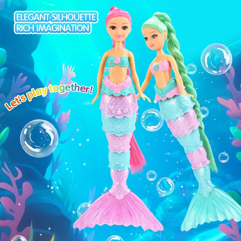 plastic baby mermaid dolls mermaid mini doll mermaid swimming doll toy