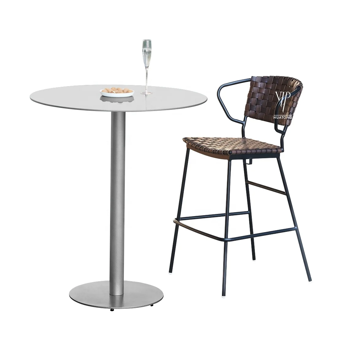 Modern Bar Furniture Rattan metal Bar Stool chairs