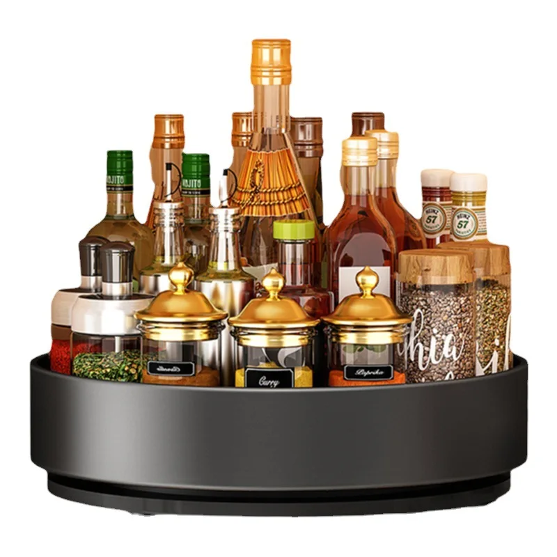 Rotating seasoning rack storage rack oil bottle seasoning rack oil salt sauce vinegar storage kitchen dedicated table turntable