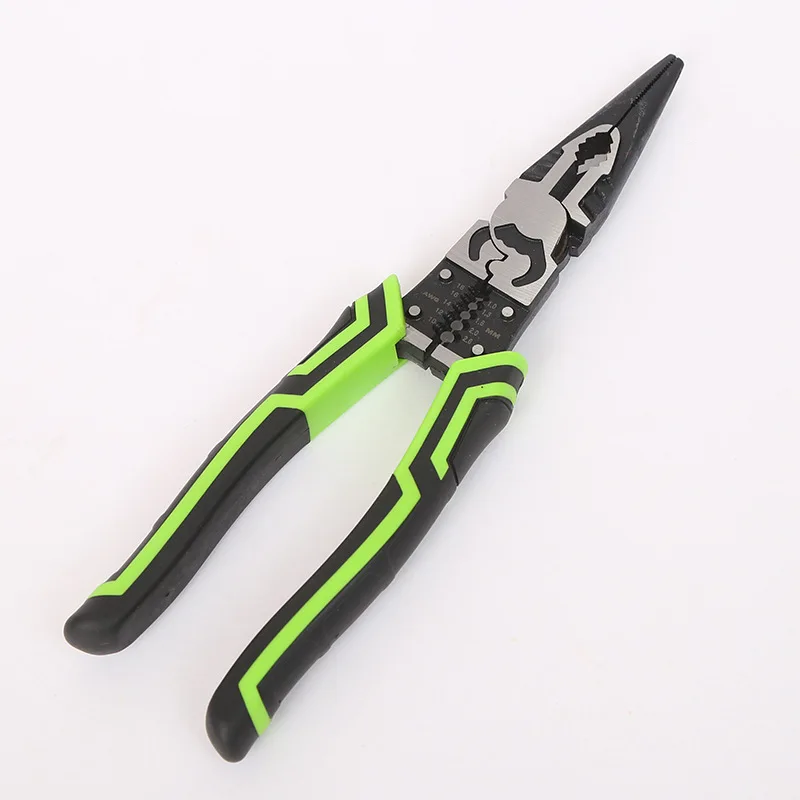 Factory wholesale pliers Green chrome vanadium steel 215mm long multi-function wire pliers