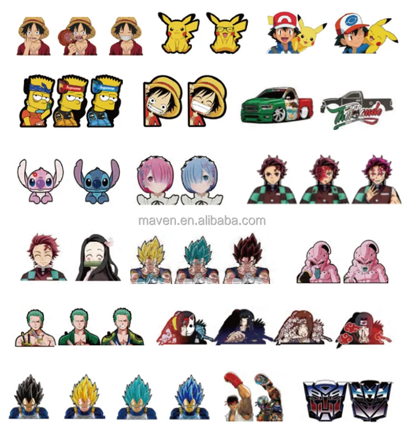 1000 + дизайн оптовая продажа 3D аниме-наклейки с движением Jujutsu Kaisen DBZED Demon Slayer водонепроницаемые автомобильные наклейки