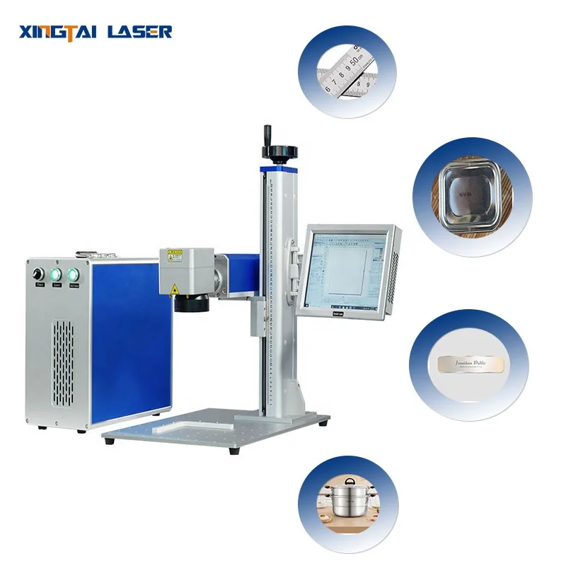 Markdown Sale Fiber Optic Split Laser Marking Machine Portable Laser Plotter 20W 30W Laser Marking Machine