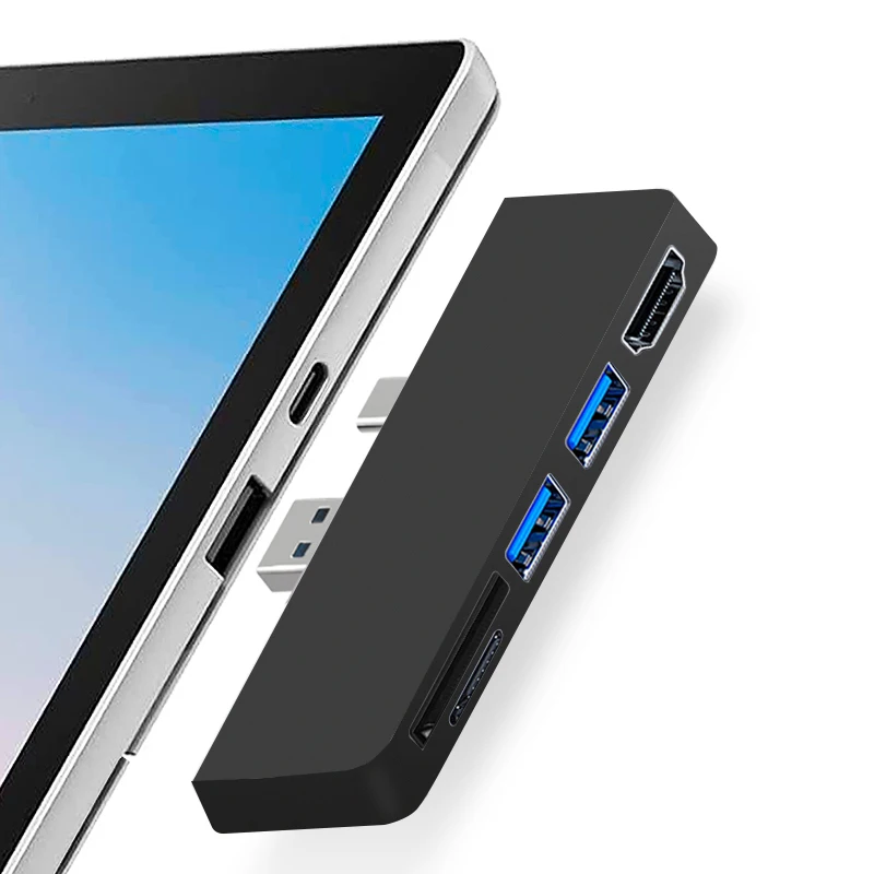 6 in 2 Dual USB C To Thunderbolt 3 4K SD/Micro SD card reader usb adapter usb c hub multiport adapter For Laptop PC hub