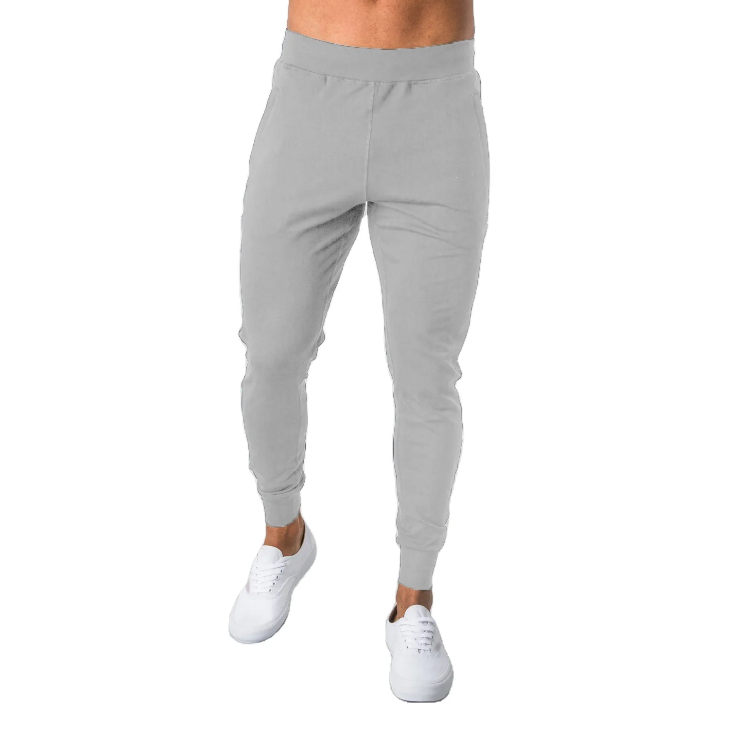 Drawstring men pants four-ways stretch  ankle-tied mens jogger track pants