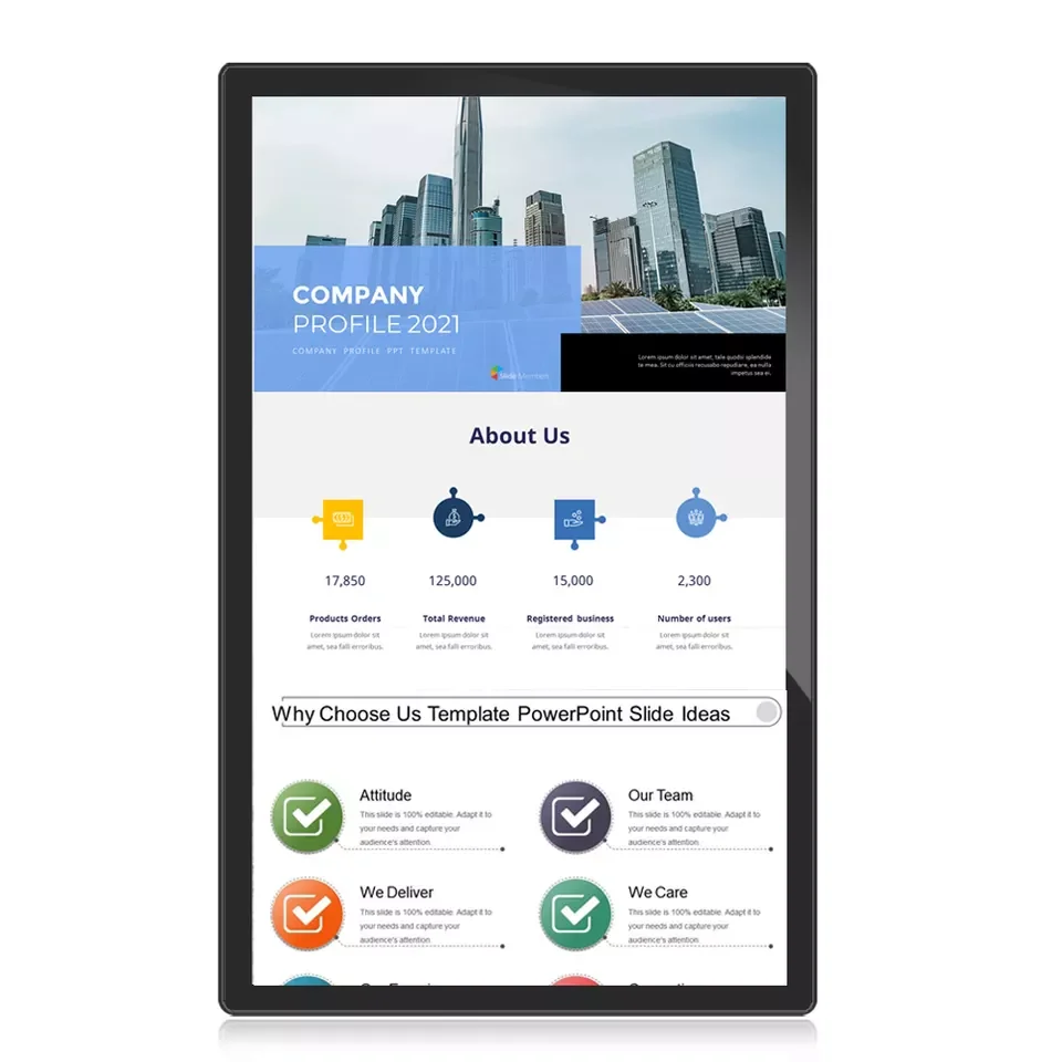 Indoor Interactive Touch Screen Digital Signage LCD Display Menu Board Price Indoor Advertising Screen Intelligent 55 Inch