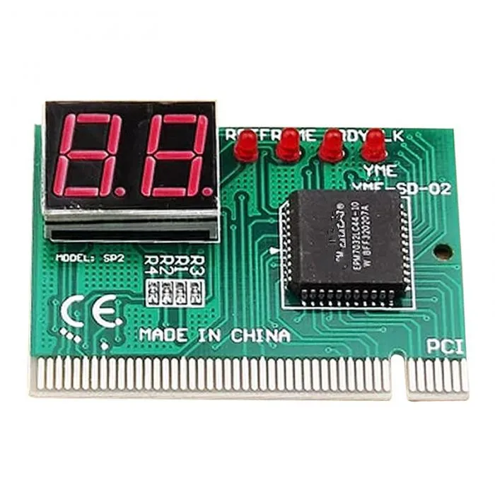 2-Digit PC Computer Mother Board Debug Post Card Analyzer PCI Motherboard Tester Diagnostics Display for Desktop PC EM88