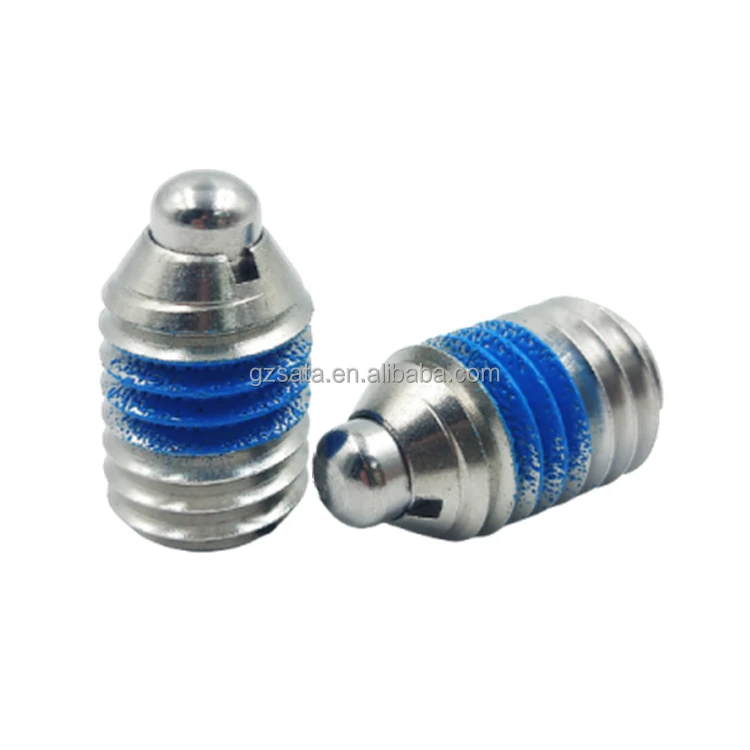 Customized Thread Locking Press Fit Spring Plungers Nylon Patch Stainless Steel Ball Plungers