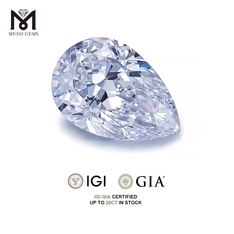 Lab Created VVS VS 2CT 3CT 4CT 5CT 6CT HPHT CVD Pear Cut Synthetic IGI GIA Certified Lab Grown Diamond