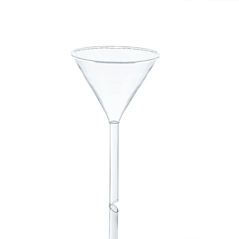 Lab high borosilicate 3.3 Glass Long Short neck handle triangle Shape Triangular Conical Funnel