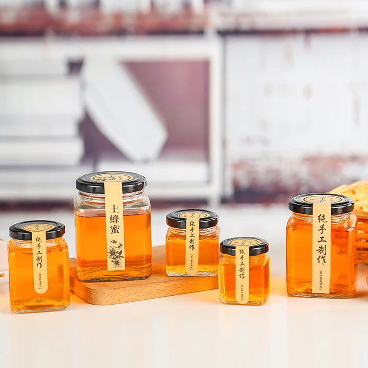 Бесплатный образец, Маленькая прозрачная стеклянная банка для варенья объемом 50 мл с металлическими крышками