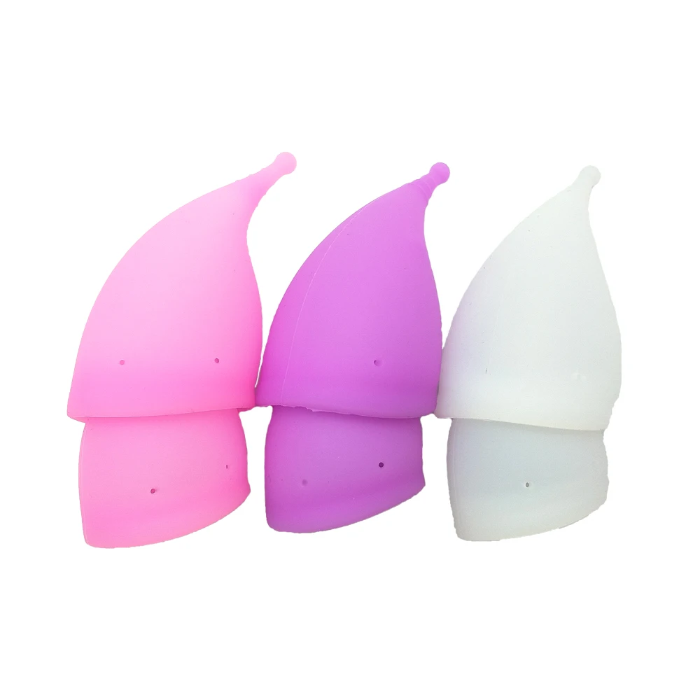 Medical Grade Silicone Collapse Menstrual Cup Feminine Hygiene Product Lady Menstruation Cup For Women Period Blood Collection