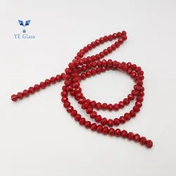 Factory Price Fancy Fashion Lampwork Red Crystal Glass Beads
