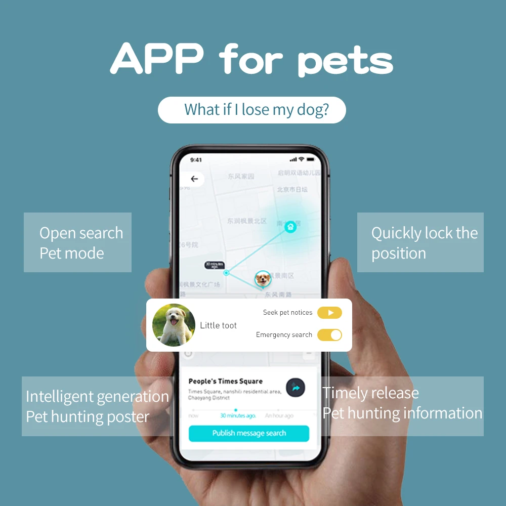 2022 New Arrival Pet Dog Cat Mobile Phone Gps Tracker  4G/2G  Device Real Time