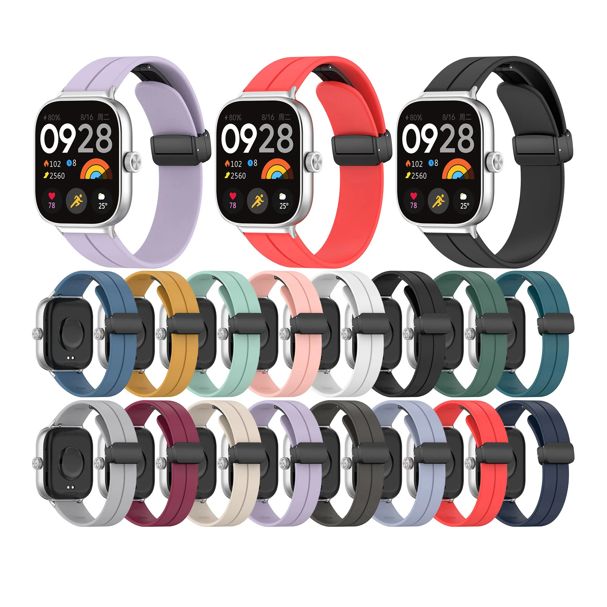 Tschick силиконовый браслет для Xiaomi Redmi Watch 4 сменный магнитный Mi 8Pro 9 Pro SmartWatch Band