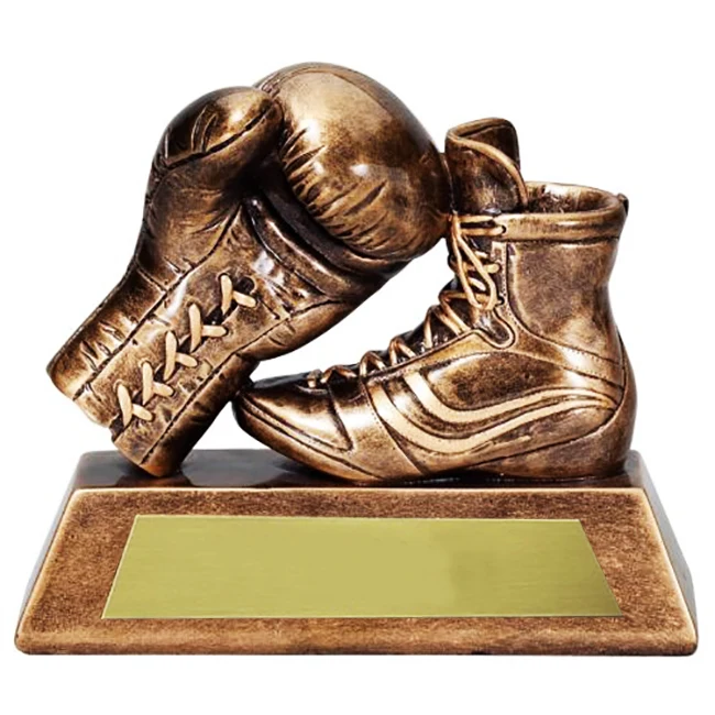 New resin boxing glove and shoe Custom Boxing Trophies