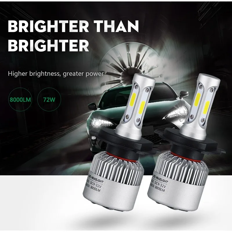 Quality KIT Headlights 40w 80000k Luces Led Para Auto 8000 Lumens H4 H7 H11 Alta Baja Aluminio