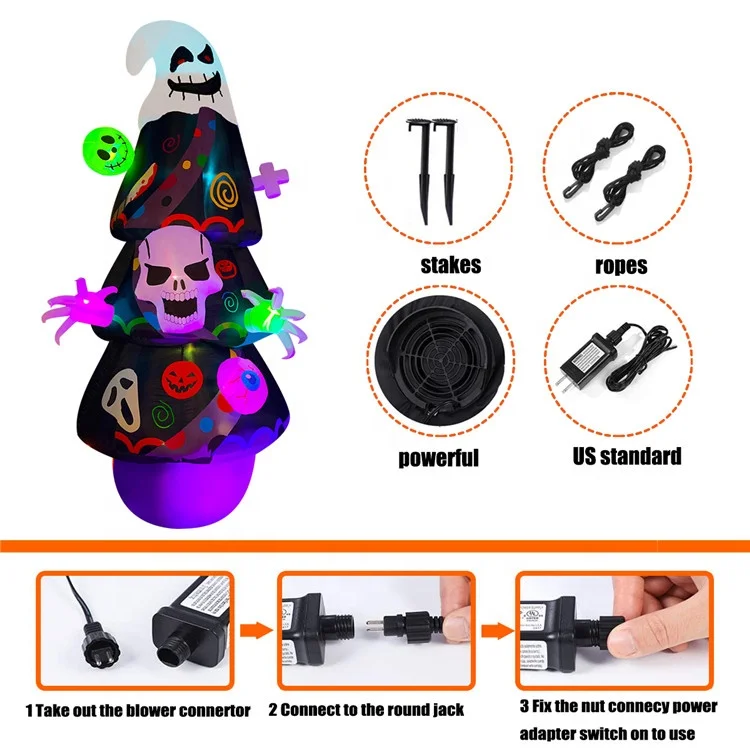 Праздничное Надувное украшение 10 футов наружное освещение двора Декоративный Надувной призрак на Хэллоуин надувные украшения