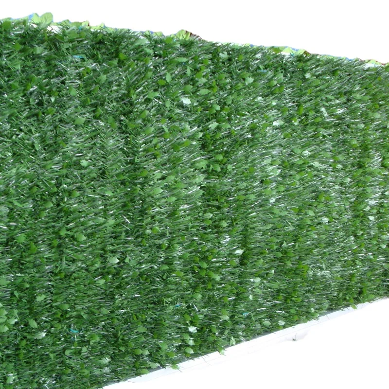 Wholesale Fence Garden Artificial Green Roll MZ181002A Grass Fence Artificial With Leaves