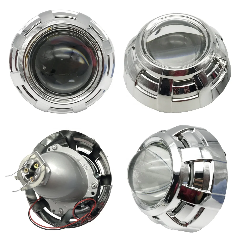 TAOCHIS 3.0 inch WST Headlamp Bi xenon Projector Lens Kit With Shroud APP control angel eyes Modify Head light retrofit tool