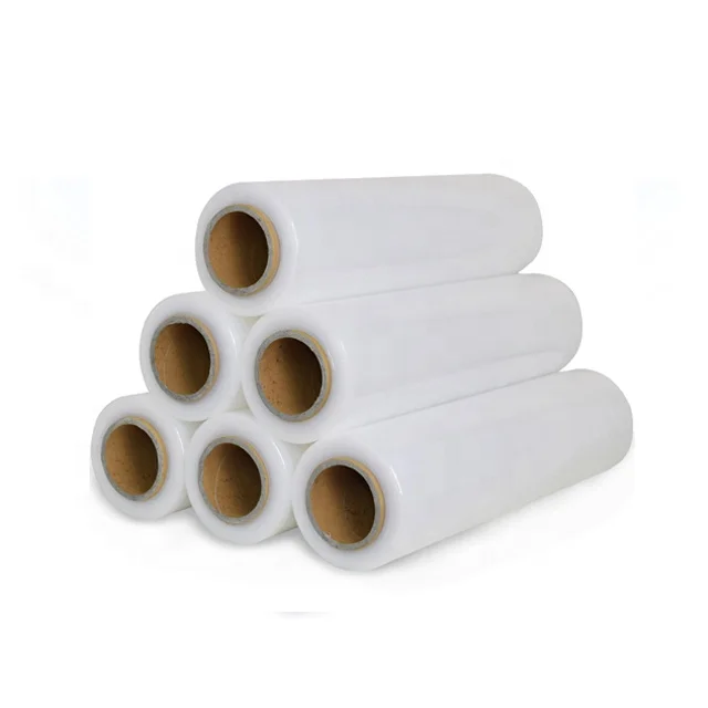 500% elongation 60G hand use 220m rolls stretch wrap stretch film roll for pallet packing