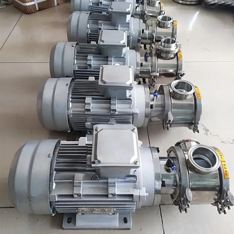 Flexible Rotor Pump Stainless Steel Food Vacuum Pump for Wine Rice Wine Juice Fruit Berries Granules Orange-Durable Efficient