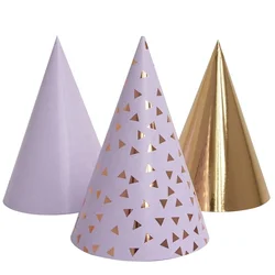 EASTTERN wholesale 2022 new product paper party hat with Hot Stamp Triangle pattern Supplies Birthday Celebrations accessories