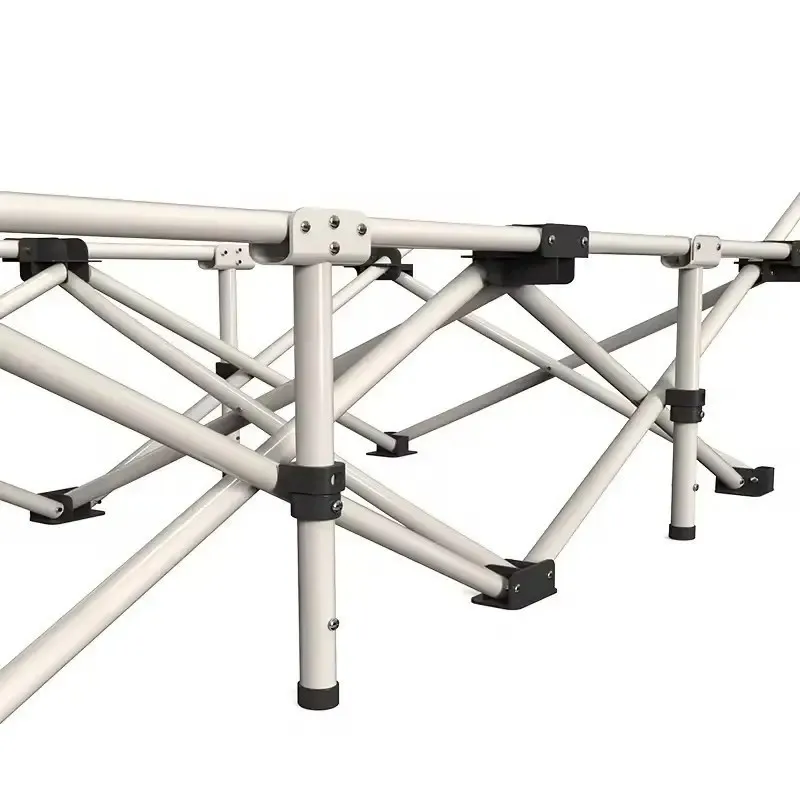 Portable Folding Aluminum Steel Bed Hiking Sleep Comfortably Any Outdoor Setting Easy Bedroom Hospital Living Room