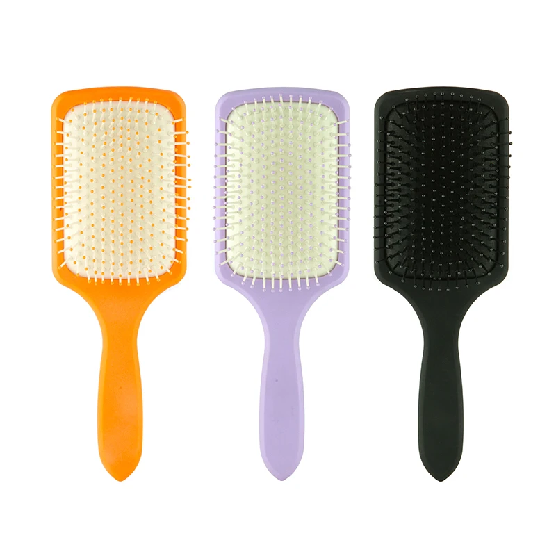 Custom logo Detangler Styling Vent Big Paddle Massage Air Cushion Profession Denman Detangling Salon Barber Hair Brush Comb