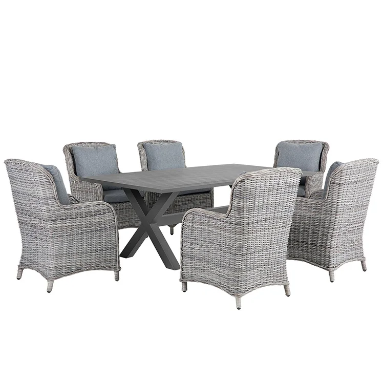 6 seater furniture patio garden chair set outdoor table rattan garden dining set