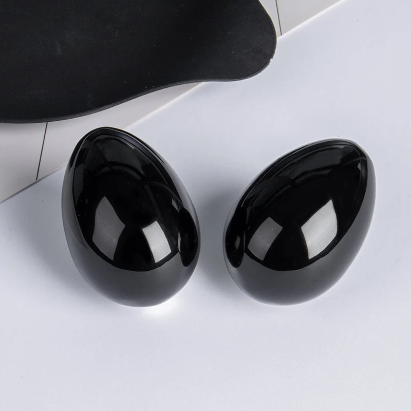 Подарок камень натуральный Obsidian Yoni Egg для