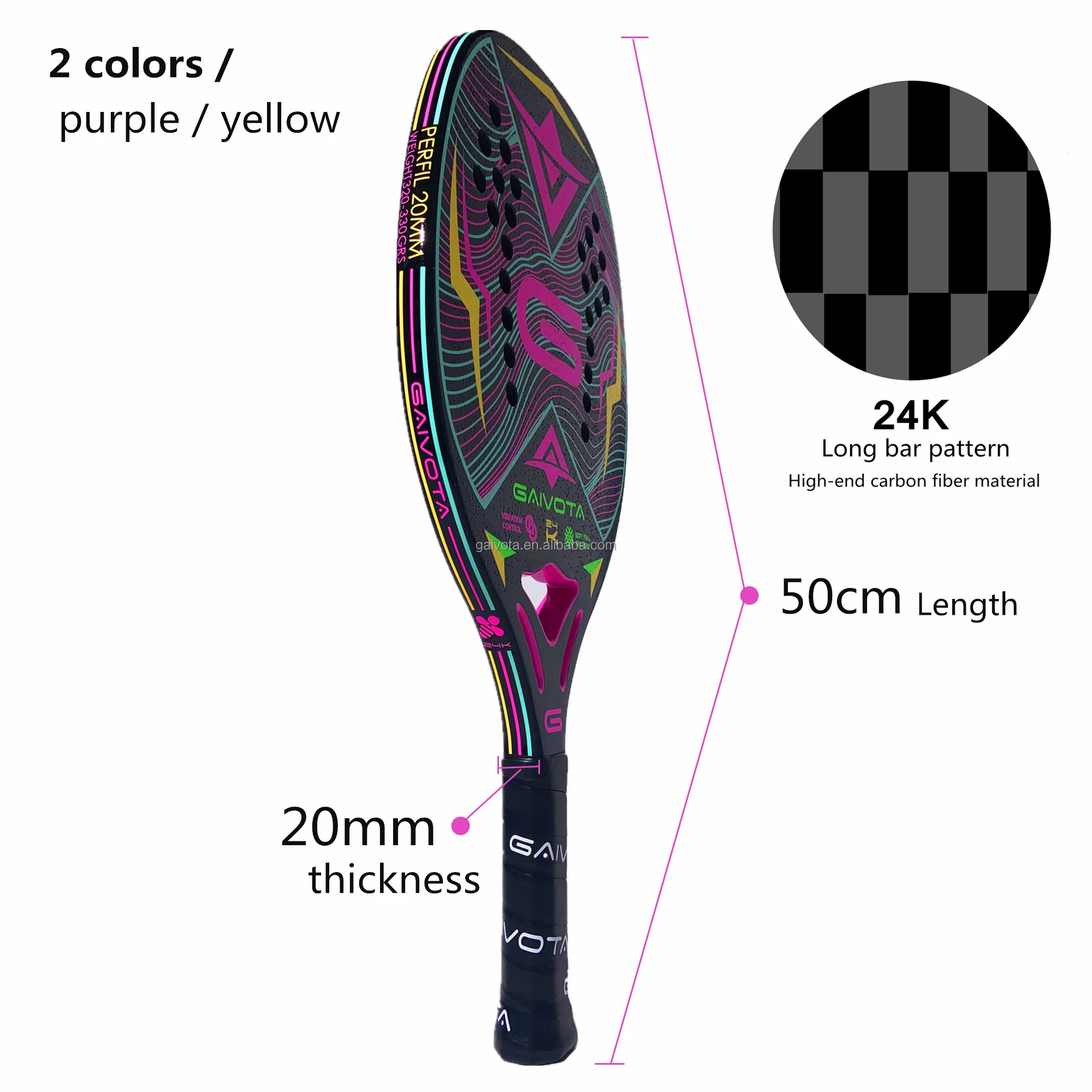 Gaivota24k new beach tennis racket beach tennis racket best-selling brand in Brazil
