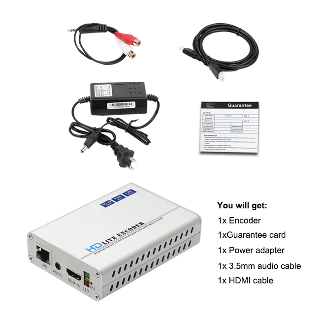  Haiwei H8118 HEVC H265 кодировщик HDMI видео IPTV для прямой трансляции Youtube Facebook