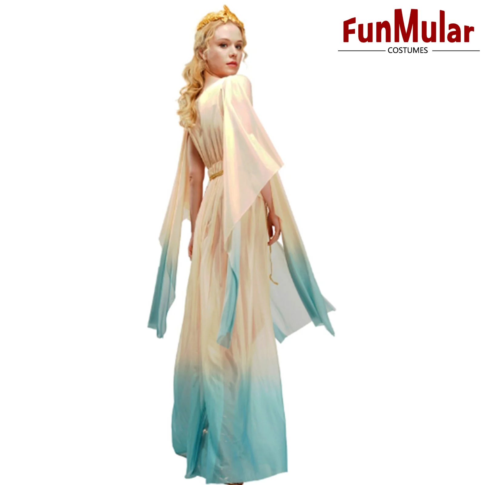 Funmular Greek Goddess Costume Women Perfect for Greece Dress Up Halloween Fairy Cosplay Athena Costume