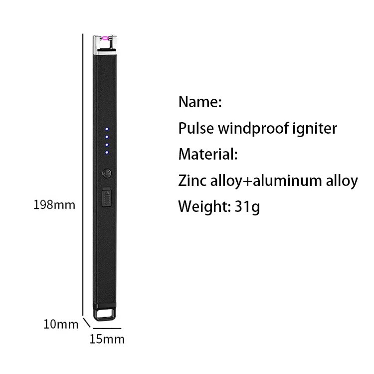 Wholesale Lighter Custom Logo Professional USB Plasma Rechargeable Lighters Long Candle Electric Lighter