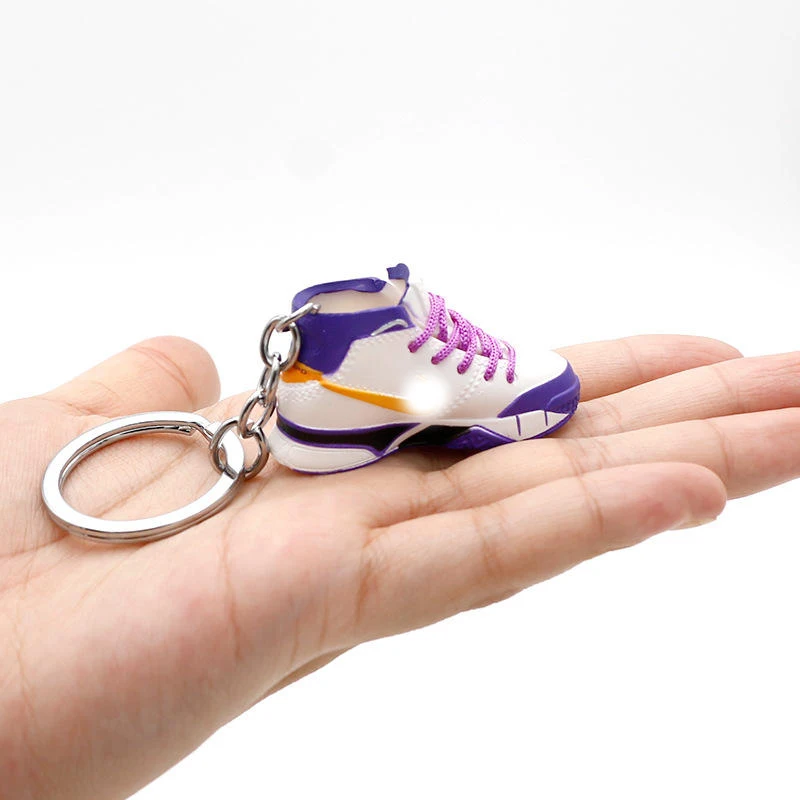 Wholesale basketball 3D Mini Sneakers AJ shoes  Keychain Model cute keychains with box