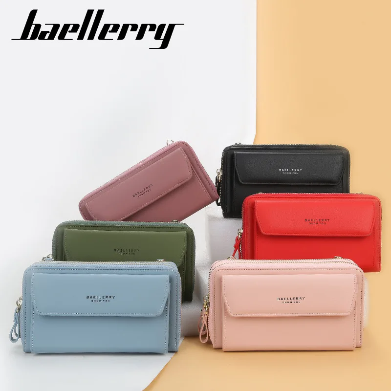 Custom ZX2301 Women long purse Korean version double zipper wallet large capacity oblique span bag female fashion mobile phone bag manufacturer
