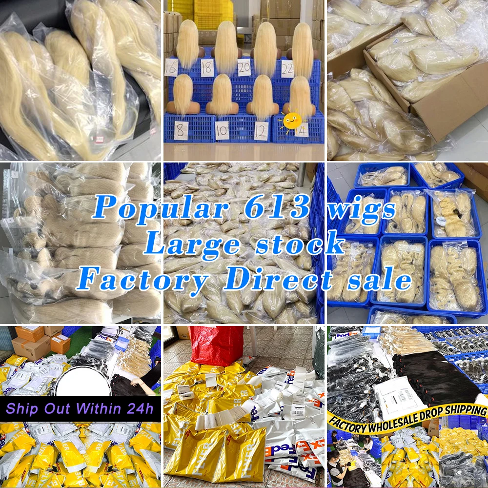 
Cheap HD blonde 613 virgin glueless human hair full lace wig,Wholesale Bralilian 613 full lace wig human hair for black women 