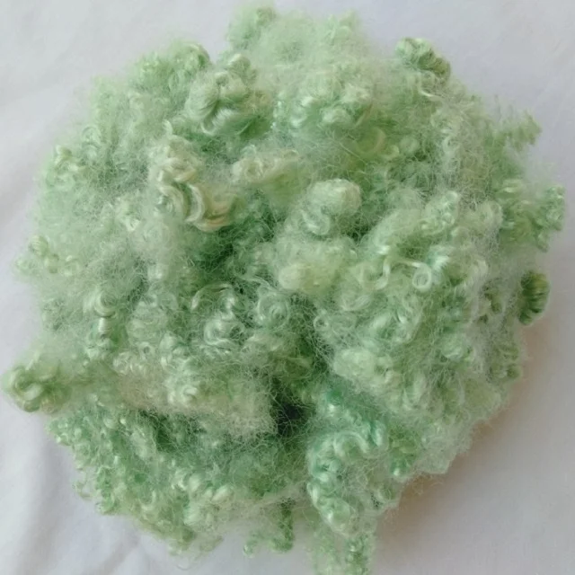15D HCNS Green Polyester Staple Fiber A Grade Vikohasan Manufacturer and synthetic fiber and GRS recycled polyester fibre
