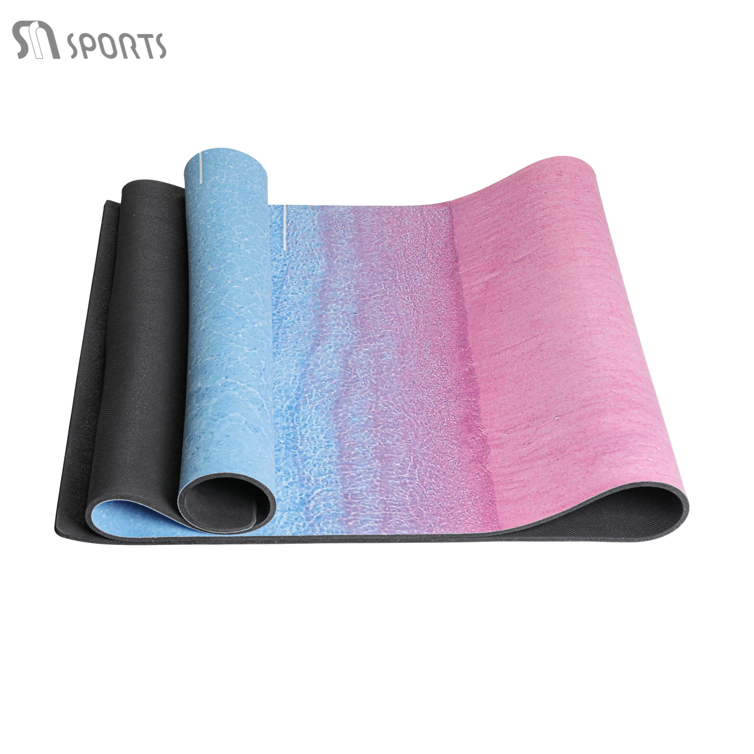 Newly Designed Environmentally PU Polyurethane High Quality Eco Friendly Suede Fitness Floor  Exercise Fitness Non-slip Mat Yoga