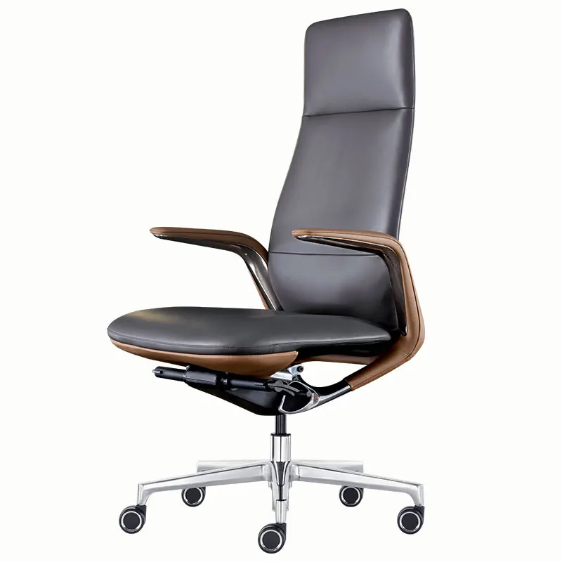 Роскошная офисная мебель, поворотный директорский офисный стул, удобные офисные стулья с высокой спинкой для руководителя из кожи
