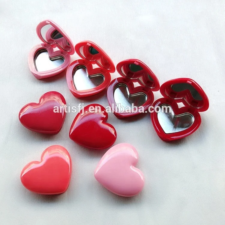 
Colorful 1.5g mini Lip stick container ,Pressed heart shape palette powder case pressed 