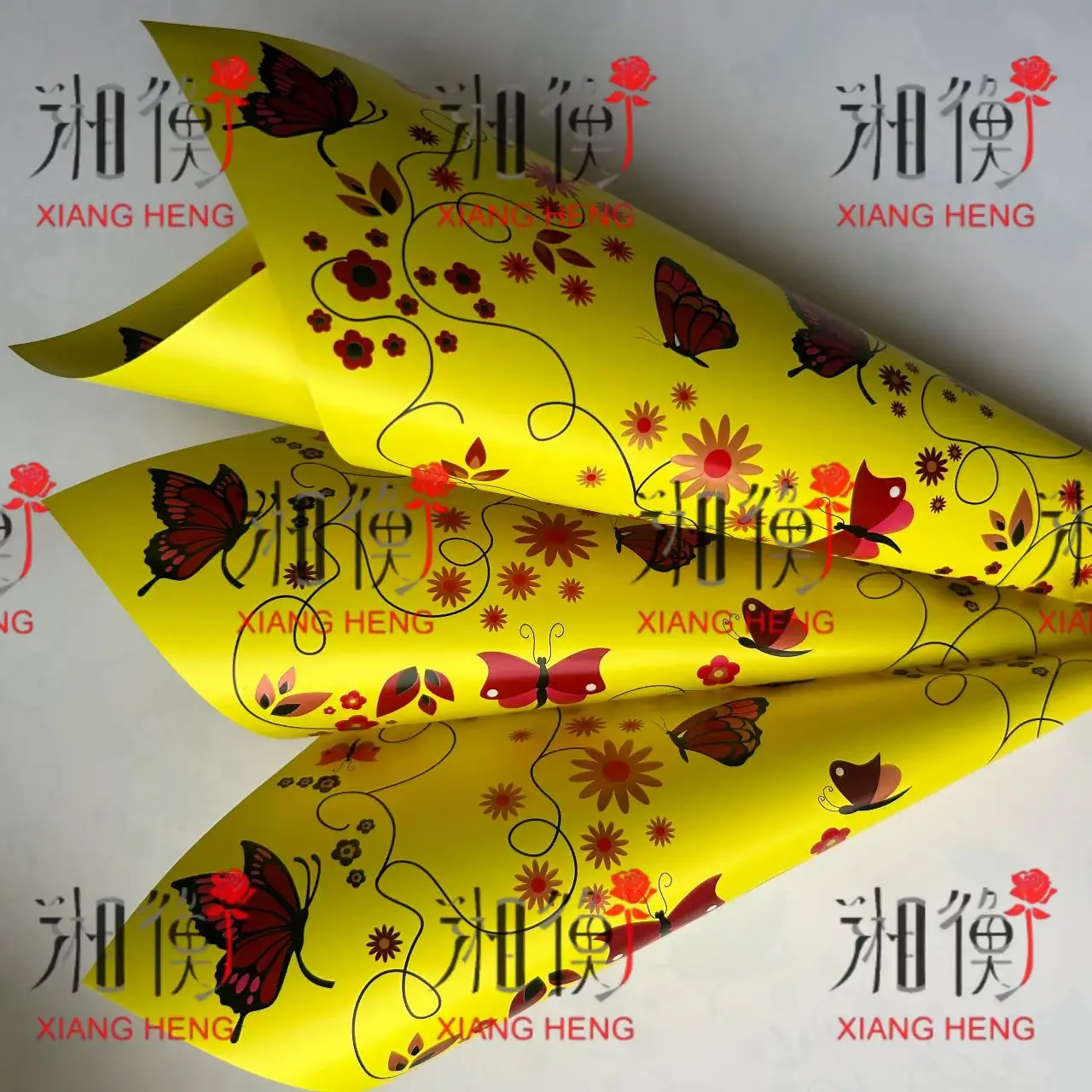 Hot sale wholesale New Design Butterfly Small Flower Korean Paper Flower Wrapping Paper florist paper flower wrapping