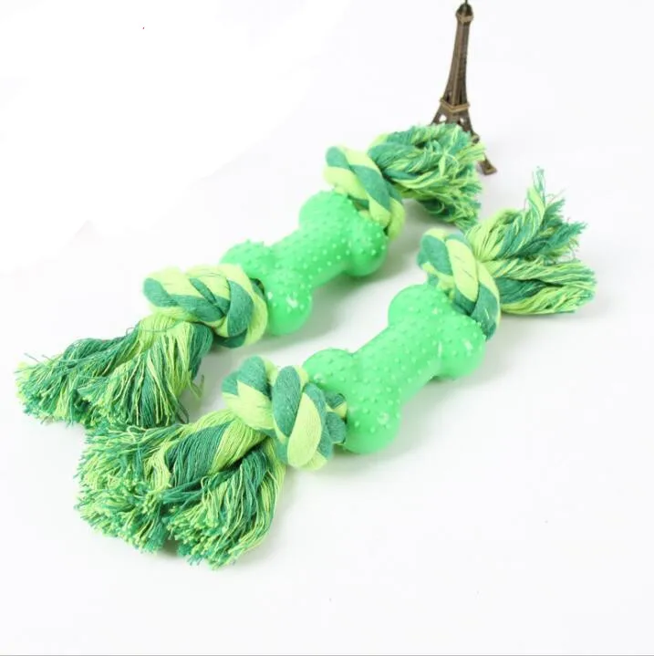 Pet Toys Wholesale Silicone Bone Durable Chew Rope Toy Interactive Pet Dog Toys