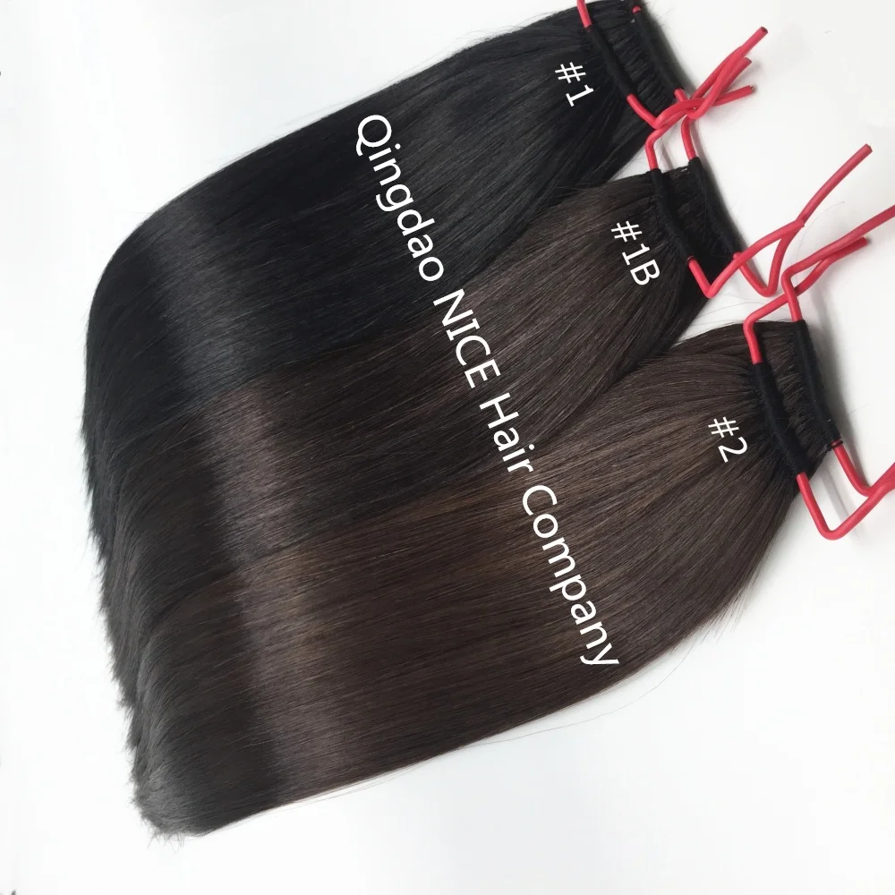 Высококачественные натуральные волосы Remy наращивание волос с двойным плетением 100 для белых женщин