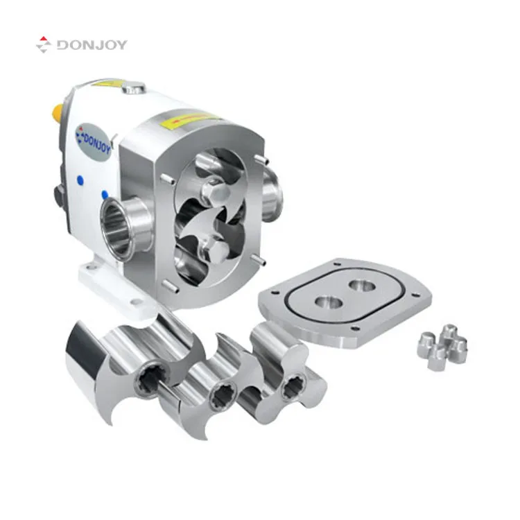 DONJOY SS316L clamp connection sanitary gear pump butterfly rotor SIC/SIC/EPDM seal for soup tomato paste chocolate oil
