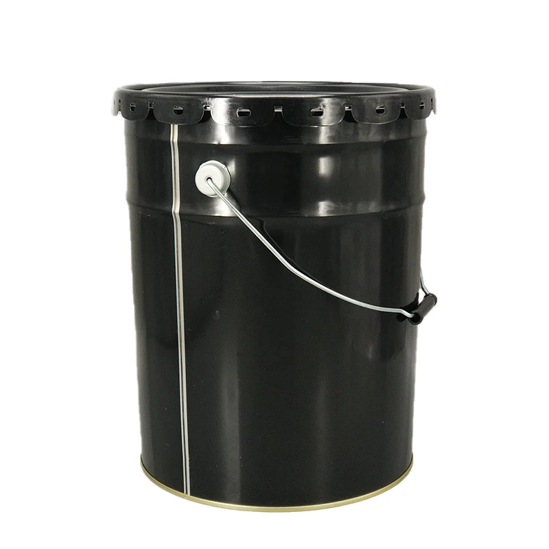 wholesale 20 Liter metal container drum custom logo 5 gallon tinplate material grease pail paint tin pail