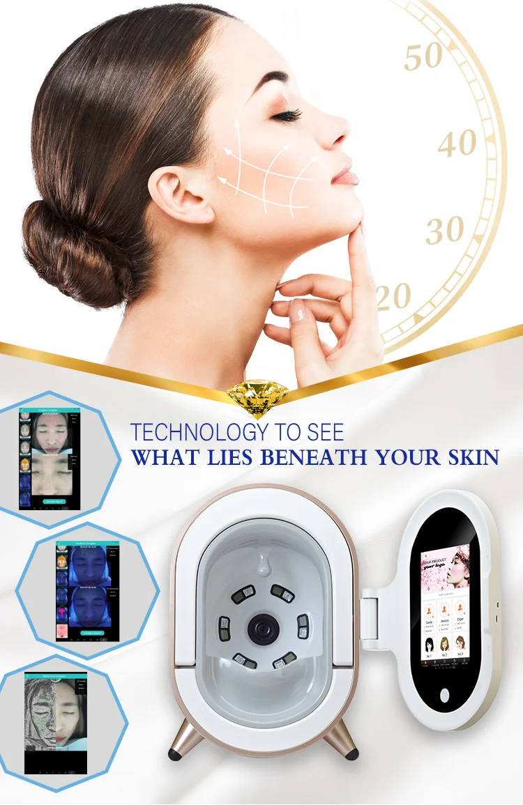 Skin Analysis Machine UV Magic Mirror Facial-Analyzer Skin Diagnosis System Facial scanner